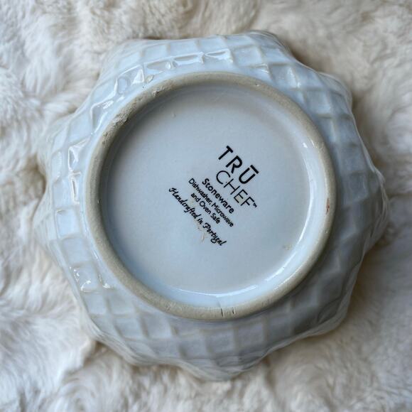 Tru Chef Stonewear Waffle Cone Ice Cream Bowls Lot of 6 Handcrafted In Portugal - Picture 9 of 10